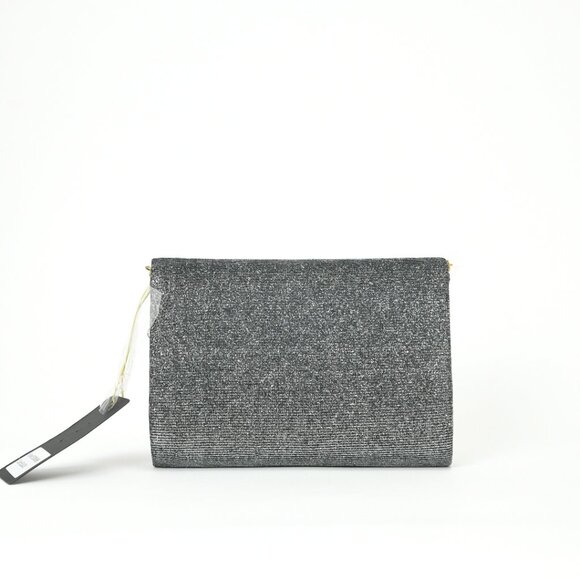 Like Dreams Frost Glitter Gem Bow Evening Crossbody Bag, Black - Picture 3 of 5